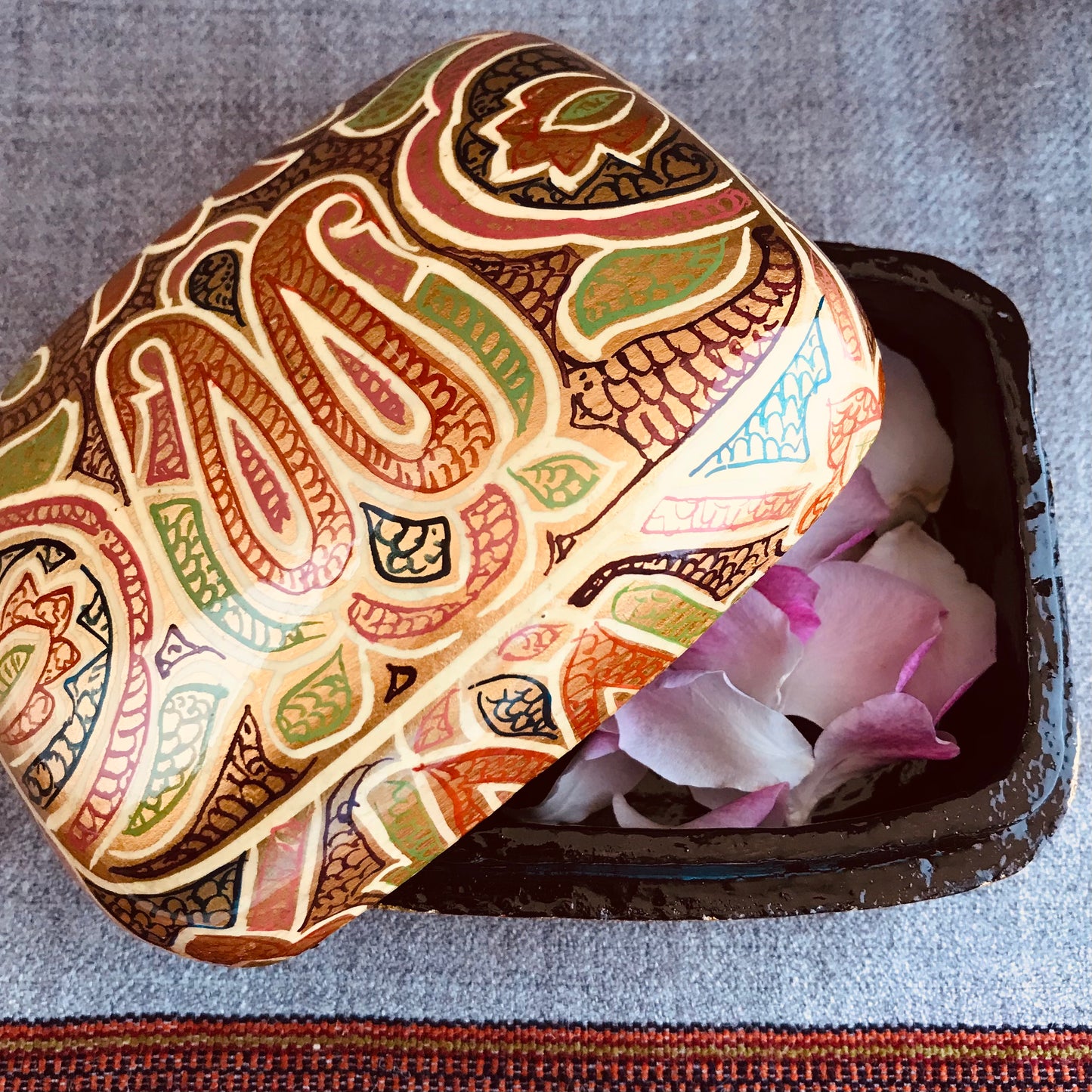 Paisley Paper Mache Box
