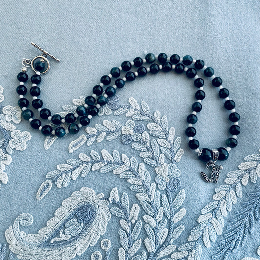 Anika Blue Tiger’s Eye Necklace
