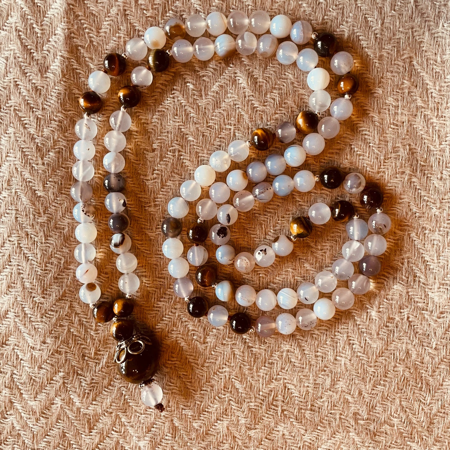 Tejas Agate & Tiger's Eye 108 Mala