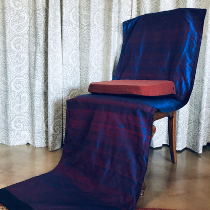 Silk & Wool Meditation Chair Blanket – Dhyanam Supreme Swan
