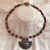 Gajaraja Turquoise & Red Jasper Necklace