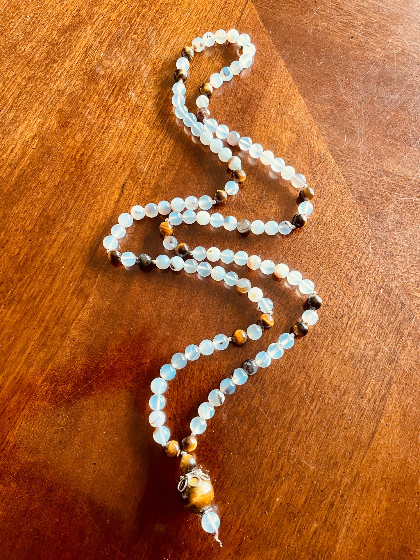 Tejas Agate & Tiger's Eye 108 Mala