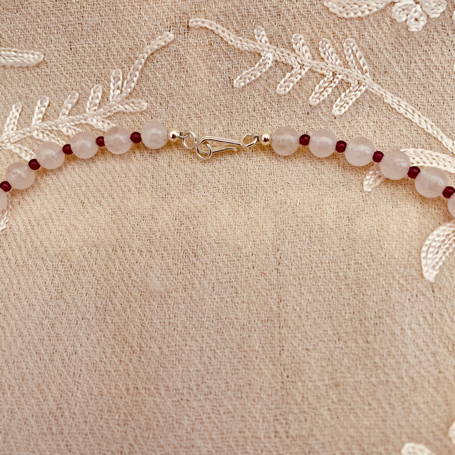 Heart's Lotus Rose Quartz Necklace