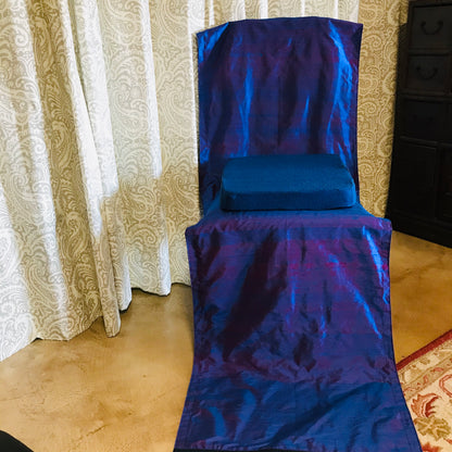 Silk & Wool Meditation Chair Blanket – Dhyanam Supreme Swan