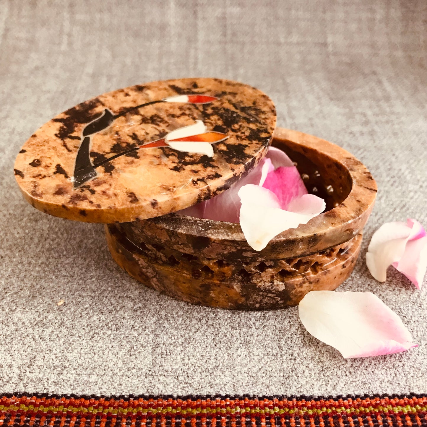 Indian Soapstone Keepsake Boxes