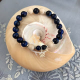 Blue Lotus Charm Bracelet