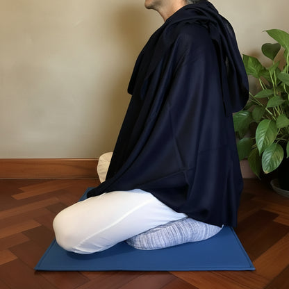 Asana Meditation Mat — Silk & Wool, for Floor & Chair Supreme Swan