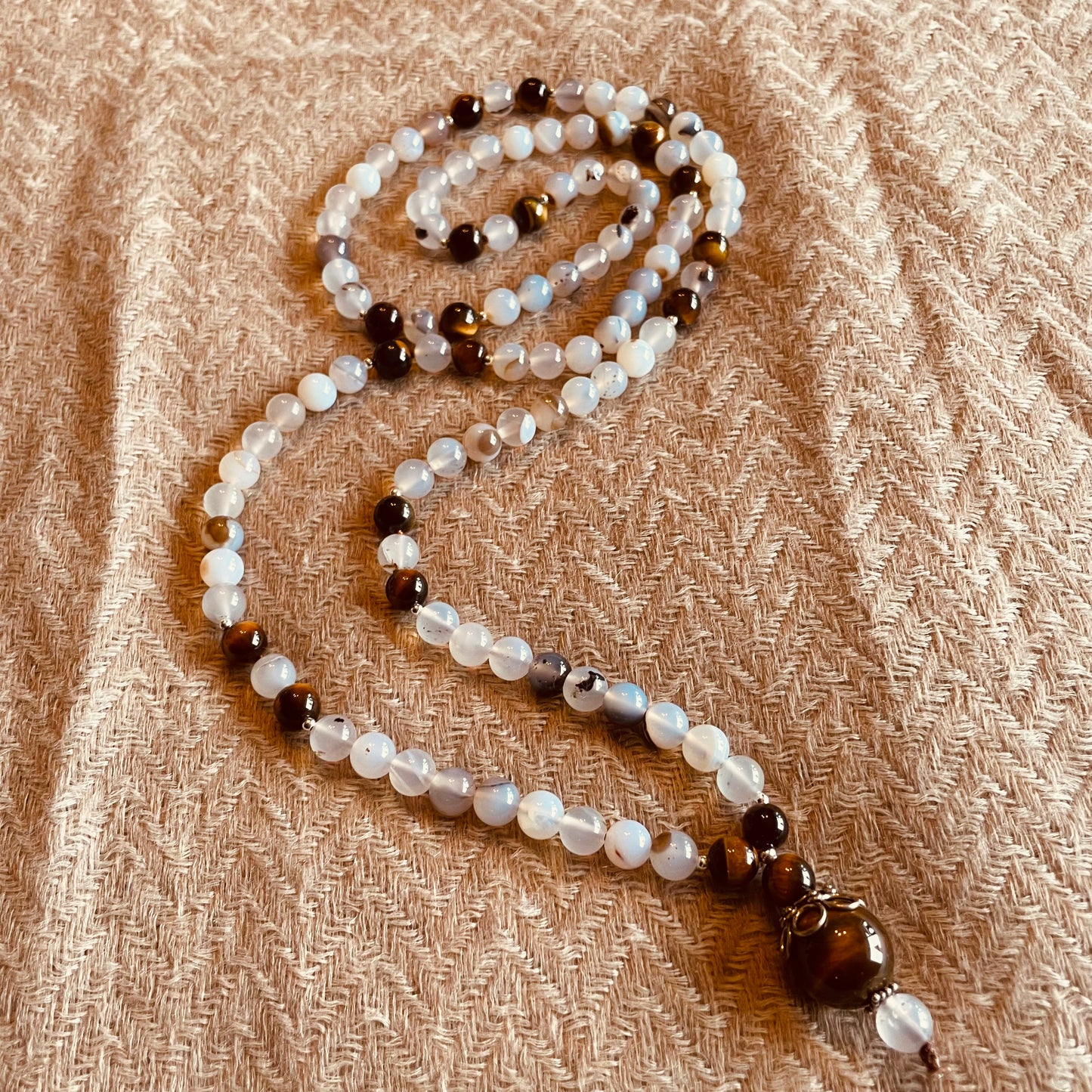 Tejas Agate & Tiger's Eye 108 Mala