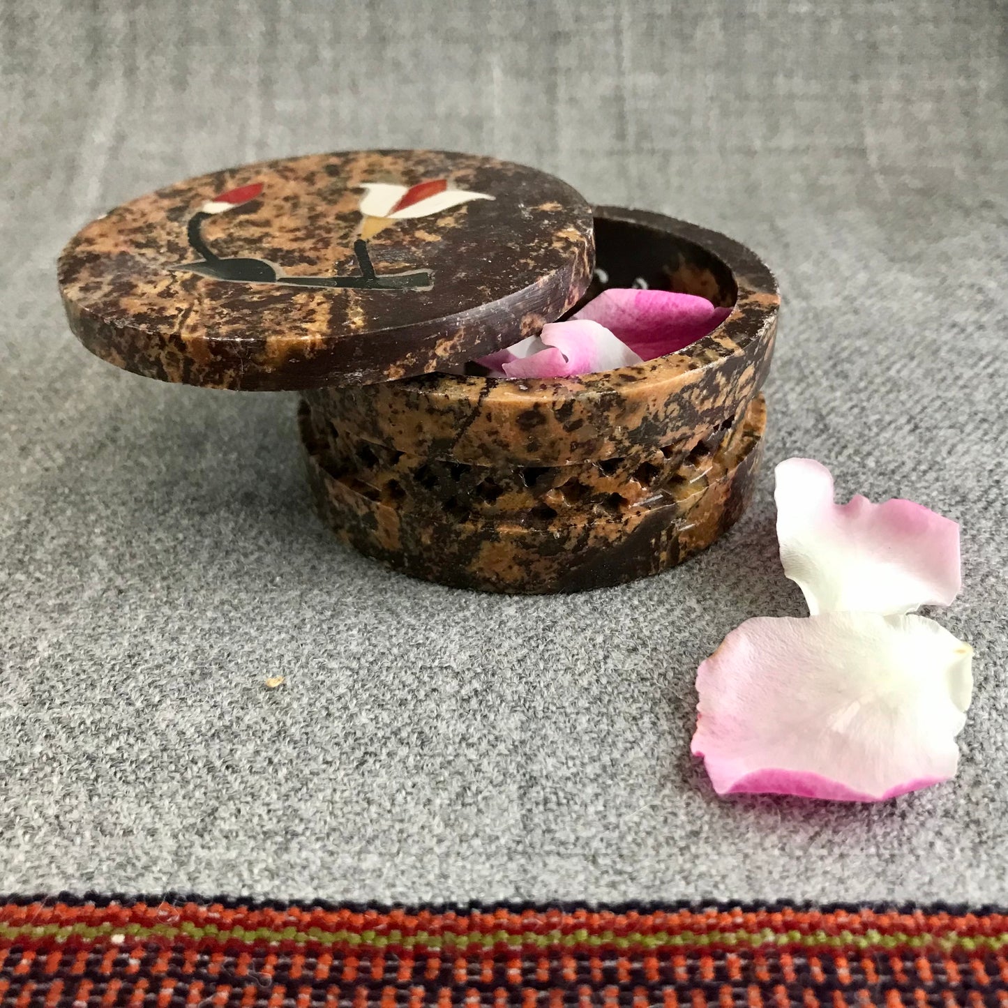 Indian Soapstone Keepsake Boxes