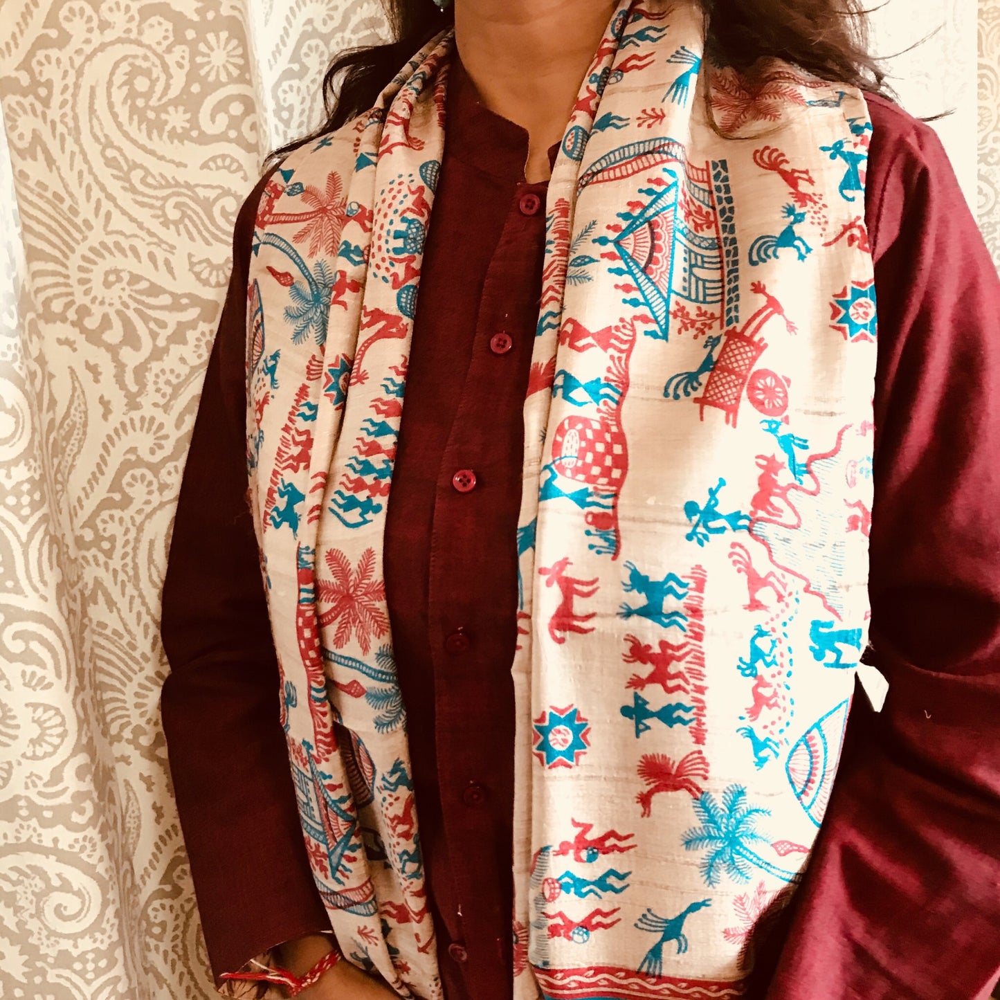 Lata Tussar Silk Scarf
